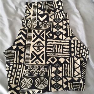 Tribal turtle neck crop top